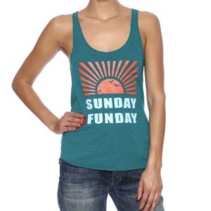 American Apparel Racerback Graphic Green Tank Top